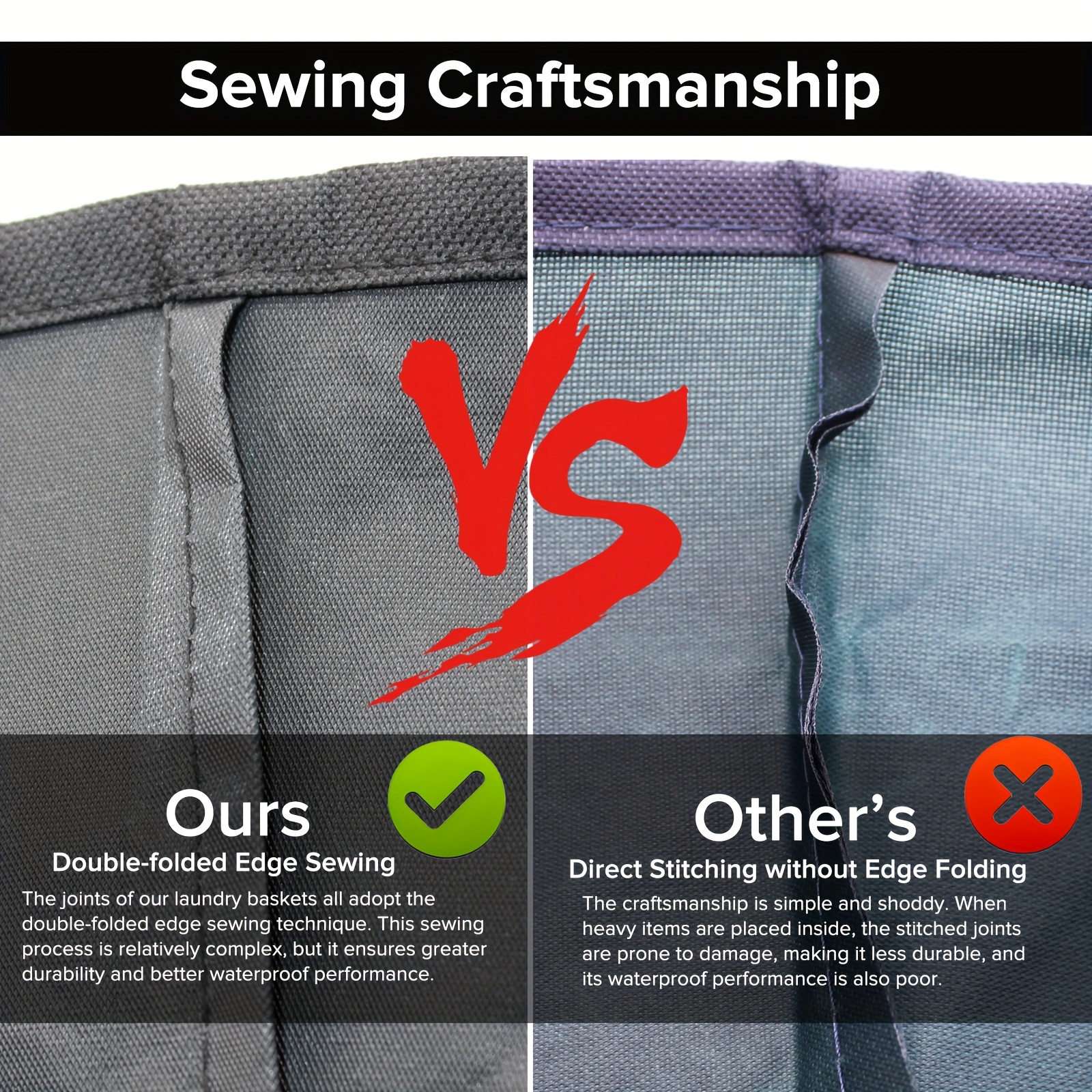 25.1gal Extra Large Foldable Laundry Basket Hamper Bag (Aluminum Full Loop Handle) - Tall Collapsible Fabric Clothes Bin For Bedroom, Bathroom, College Dorm Storage, Closet Organization & Washing (Space-Saving Design)