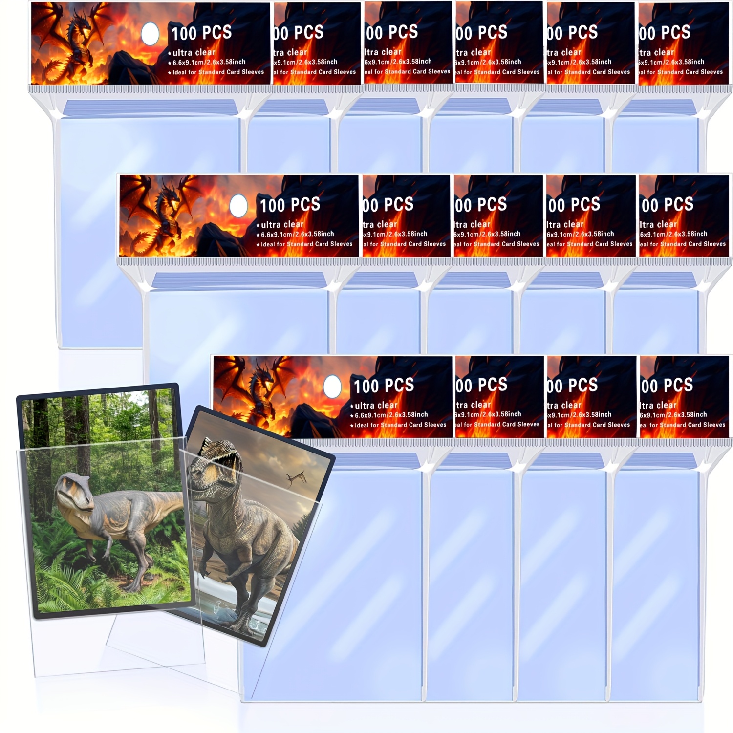 1500ps clear card sleeves for standard trading cards penny trading card sleeves plastic card protector for baseball mtg football sports cards 2   66x91mm