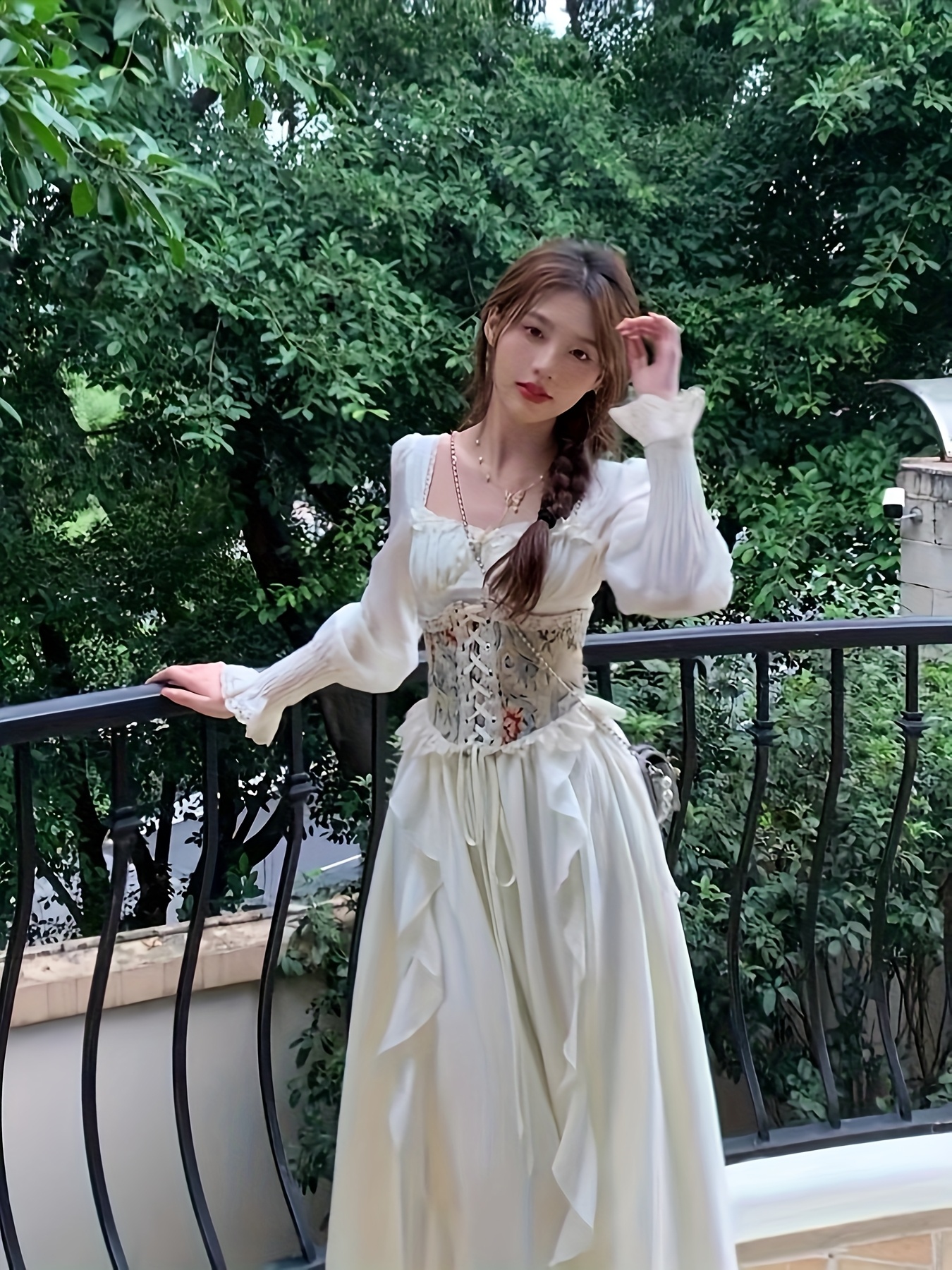 gentle elegant french holiday lace long sleeved - Temu Chile