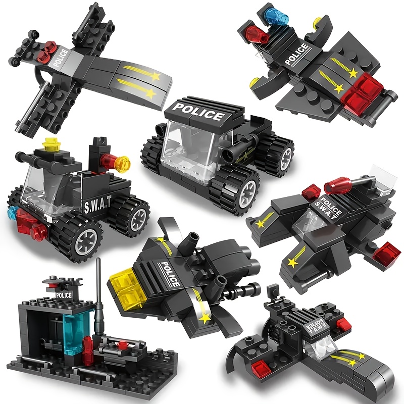 315pcs Special Forces Vehicle Building Blocks, SWAT Robot Car Building Blocks, Children's Educational Toy, Birthday Gift for Boys, Christmas Halloween