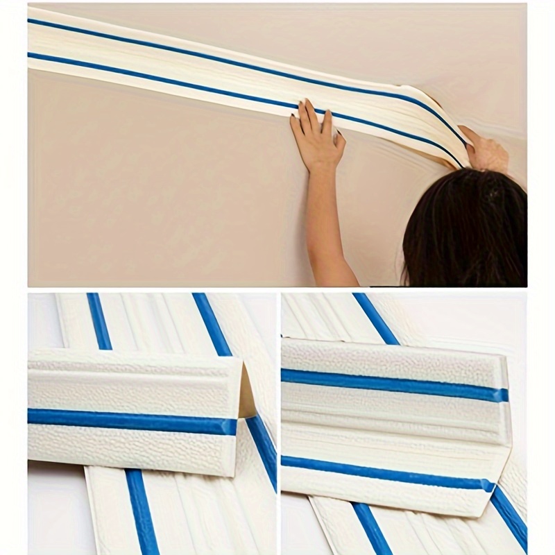 Self-adhesive Waterproof Wallpaper Strips For Inner And Outer Corners, Measuring 2.3 Meters Per Roll, Perfect For Ceiling And Wall Decoration