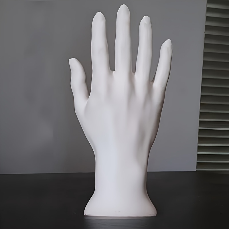 TEMU 1pc Bandeja de Joyería Elegante y Realista para Mano, Soporte de Exhibición para Anillos, Collares y Pulseras, Adorno de Escritorio de Lujo