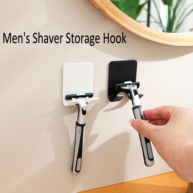 multi functional manual shaver hanger with powerful   hook   to drill holes shaver storage bracket details 1