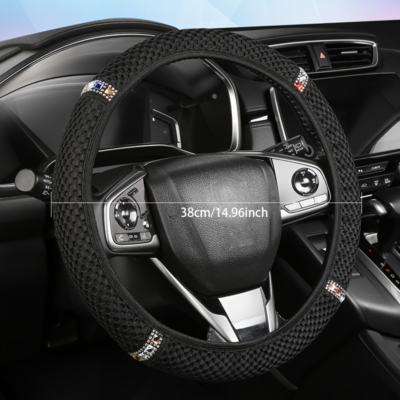 Universal Fit Steering Wheel Covers Premium Non-slip Breathable Sweat Resistant Durable Vehicle Interior Additions For A Comfortable