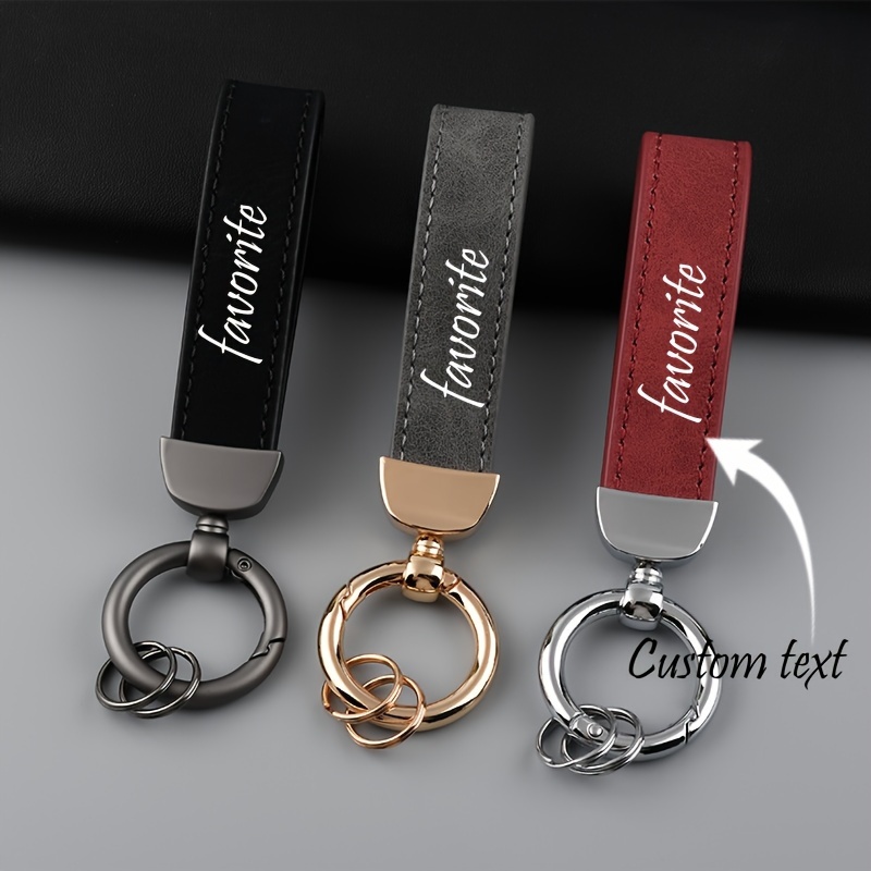 

Personalized Engraved Keychain For Men And Women - Key - Zinc Alloy 's Day Keychain - Monogrammed Lettering Key For Car Metal Plating - Non-braided, Key Fob