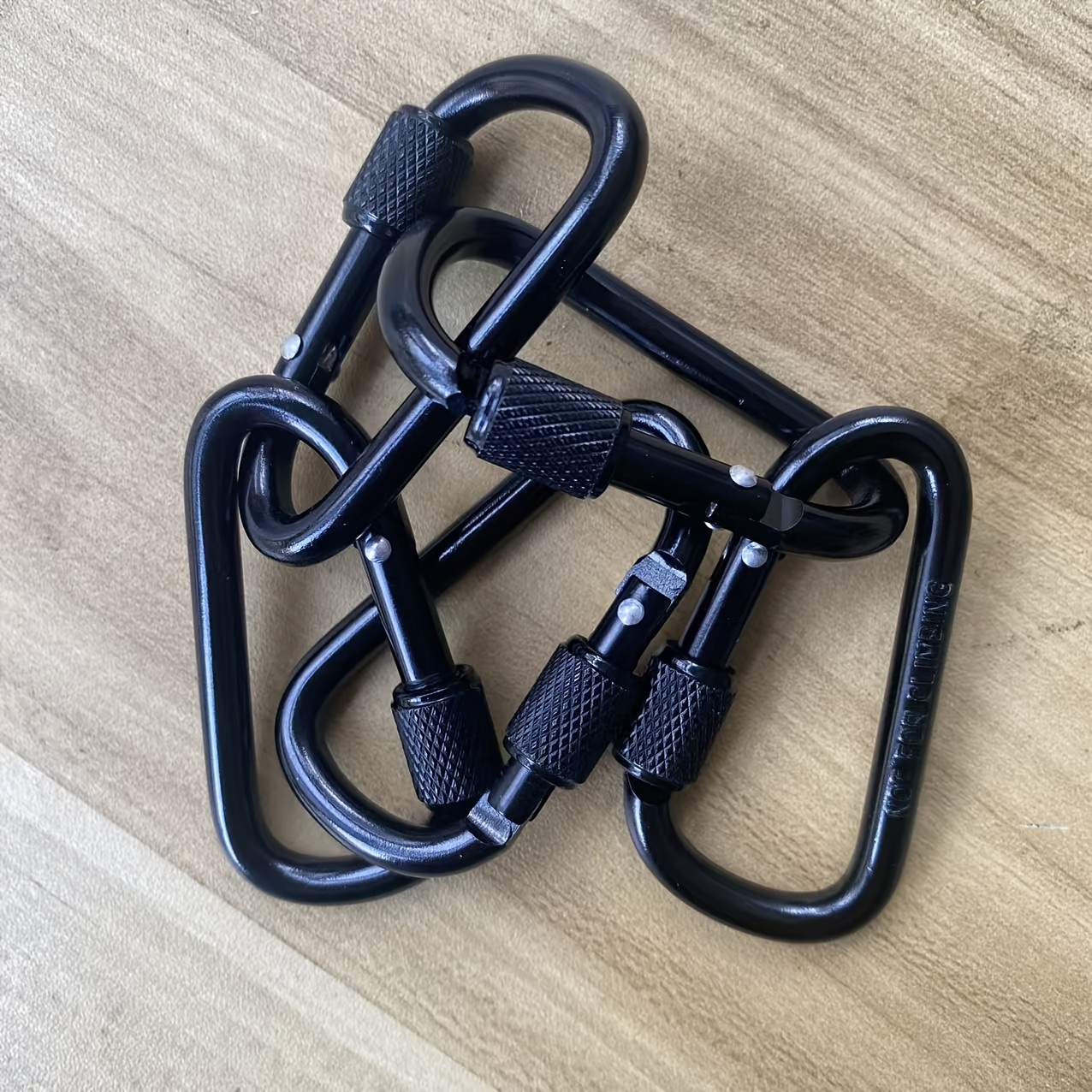 6-Pack Threaded Lock D-Type Quick-Release Carabiners