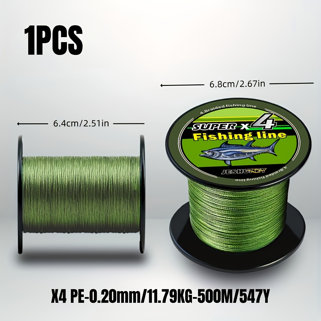 E-shop 500 Meter Ultra-Starkes Angelgeläger - 4-fädiges Multi-Filament Polyethylen Geflechtgeläger, Erhältlich in 15-26-34-45-54-66-78-85 , Entwickelt