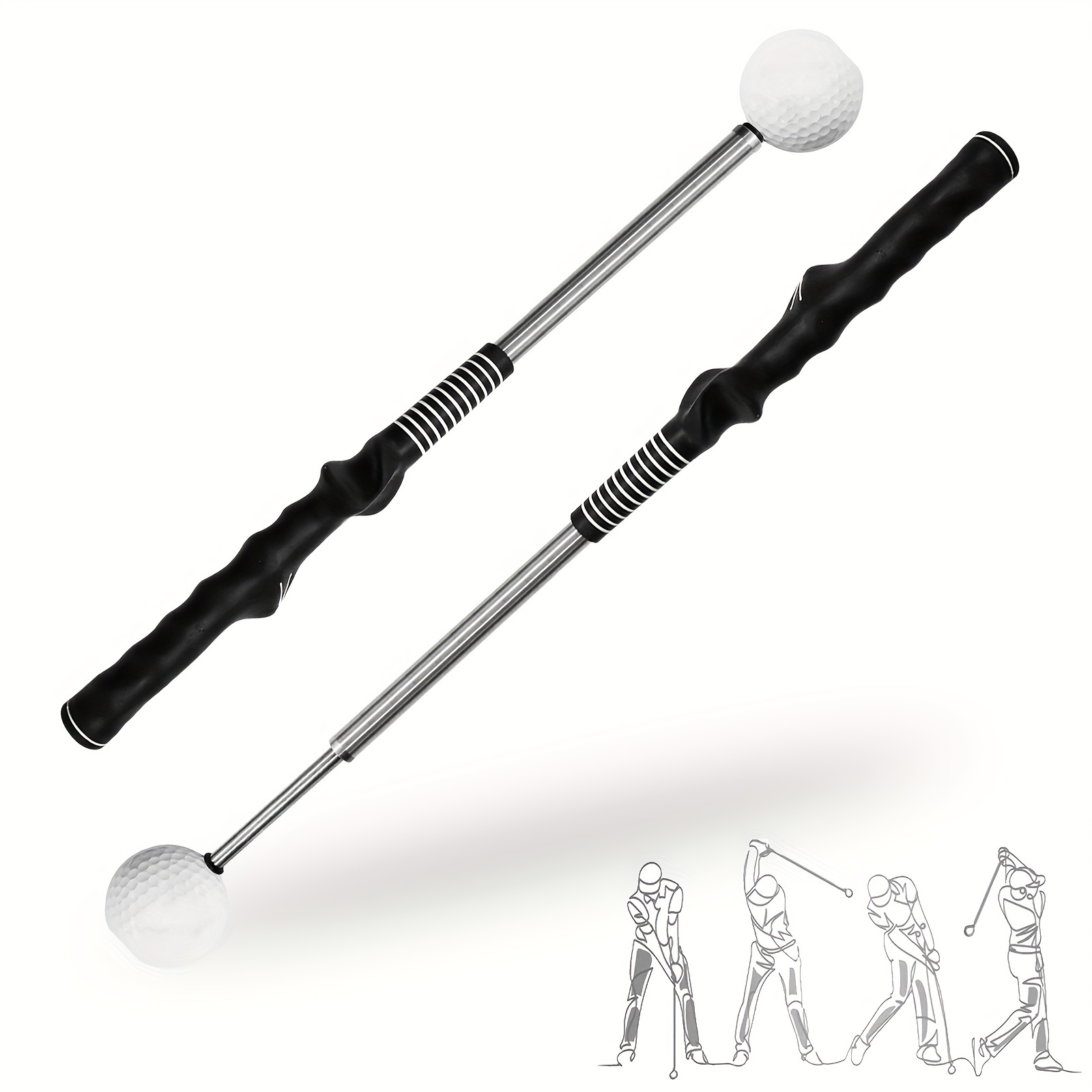 Golf Swing Trainer Portable Golf Training Aid Adjustable - Temu