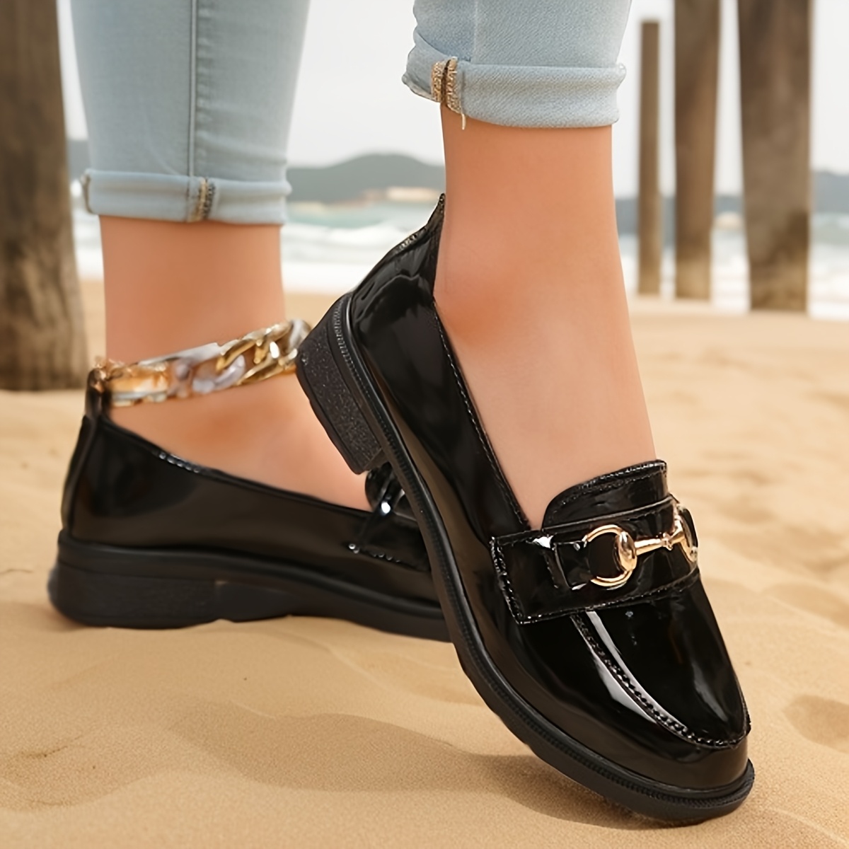 womens slip on loafers soft comfortable casual shoes with metallic   round toe   wear   cover upper fabric lining rubber sole   casual footwear metallic   loafers soft texture shoes