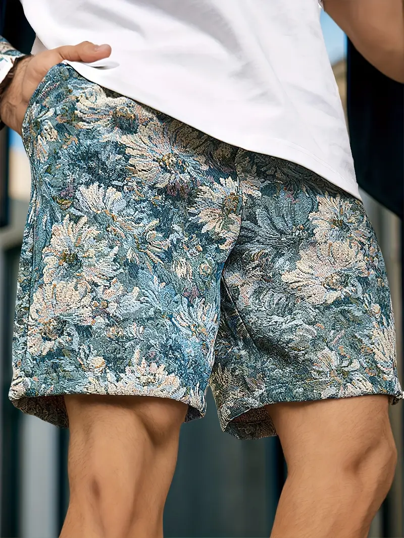 mens knee length jorts drawstring details 0