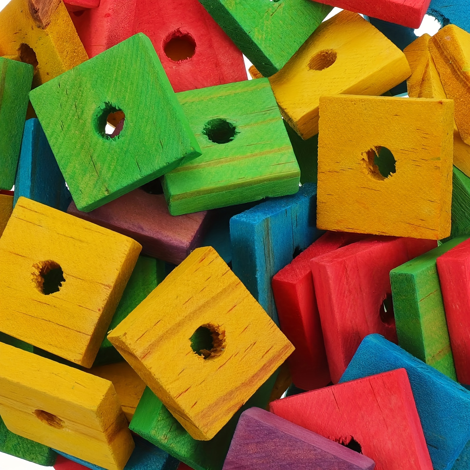 

Wooden Parrot Chew Toy - Biting Blocks For Bird Cages, Fun Diy Craft Supplies