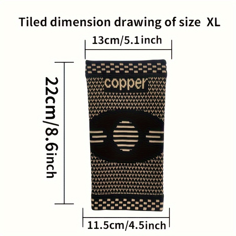 1pc Copper Elbow Compression Sleeve, For All Sports, Suitable For Adults, Perfect Gift For , Suitable For Nighttime, Compression Sleeve - Unisex