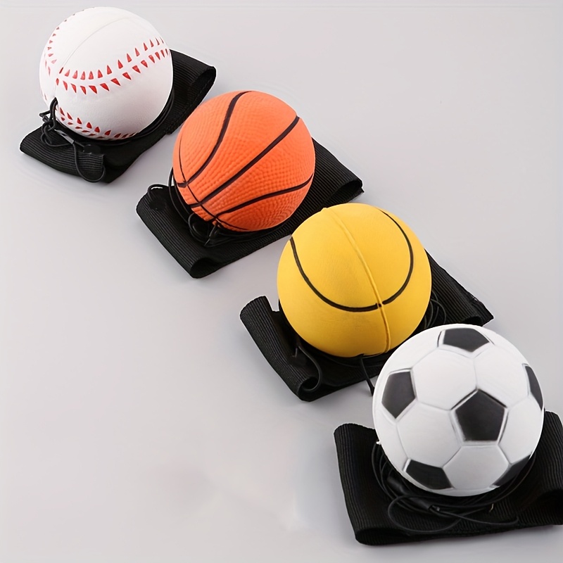 

2pcs/4pcs Mini Wrist Bouncy Ball Set - Basketball, Football, Baseball, Tennis - Outdoor Fun & Exercise