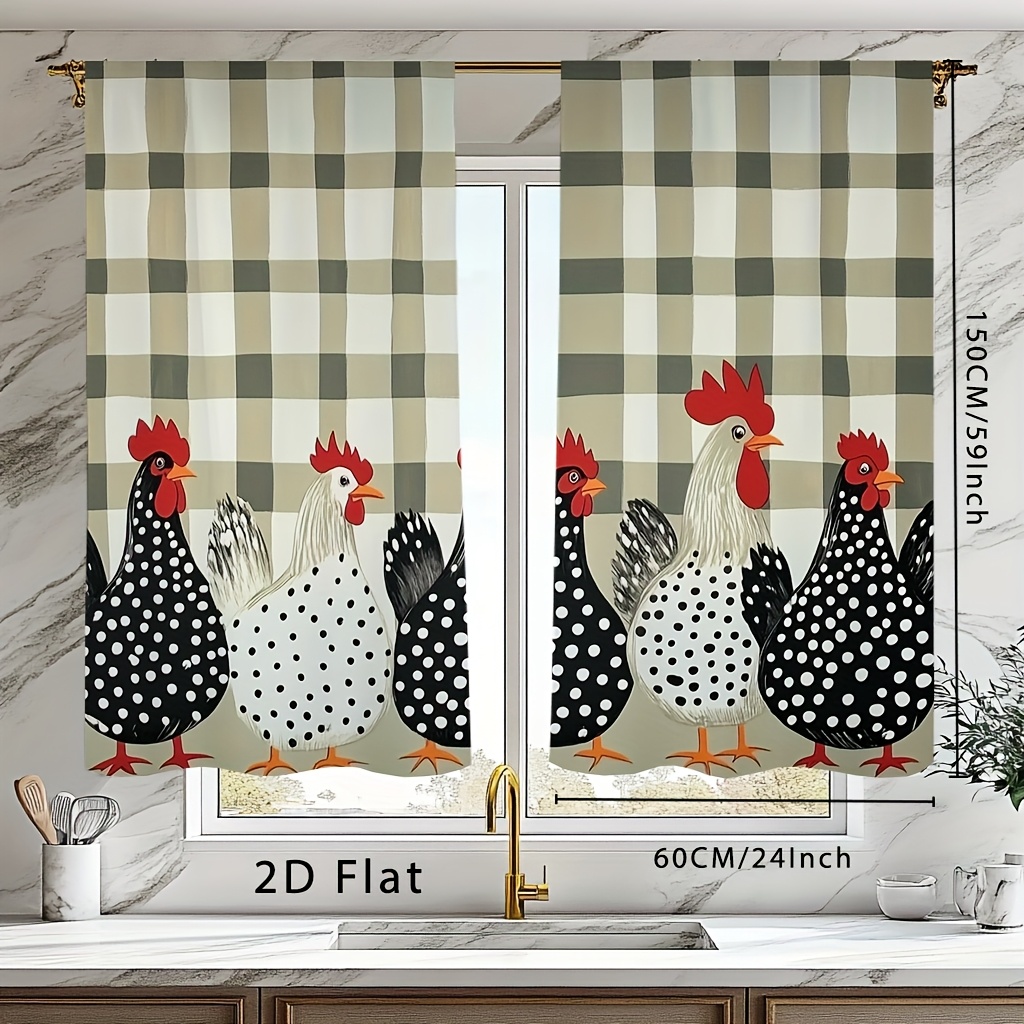 TEMU 2D Flat - 2D Flat - Set , Tende 2D Flat con un design a e maculata e , adatte per cubicoli, con una lunghezza di 84 pollici per soggiorni. tende