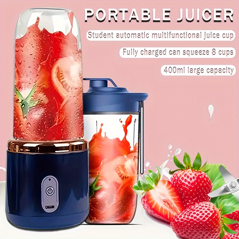 portable wireless usb rechargeable blender with built in lithium battery multi function personal   maker cup for home and travel bpa free plastic material details 0