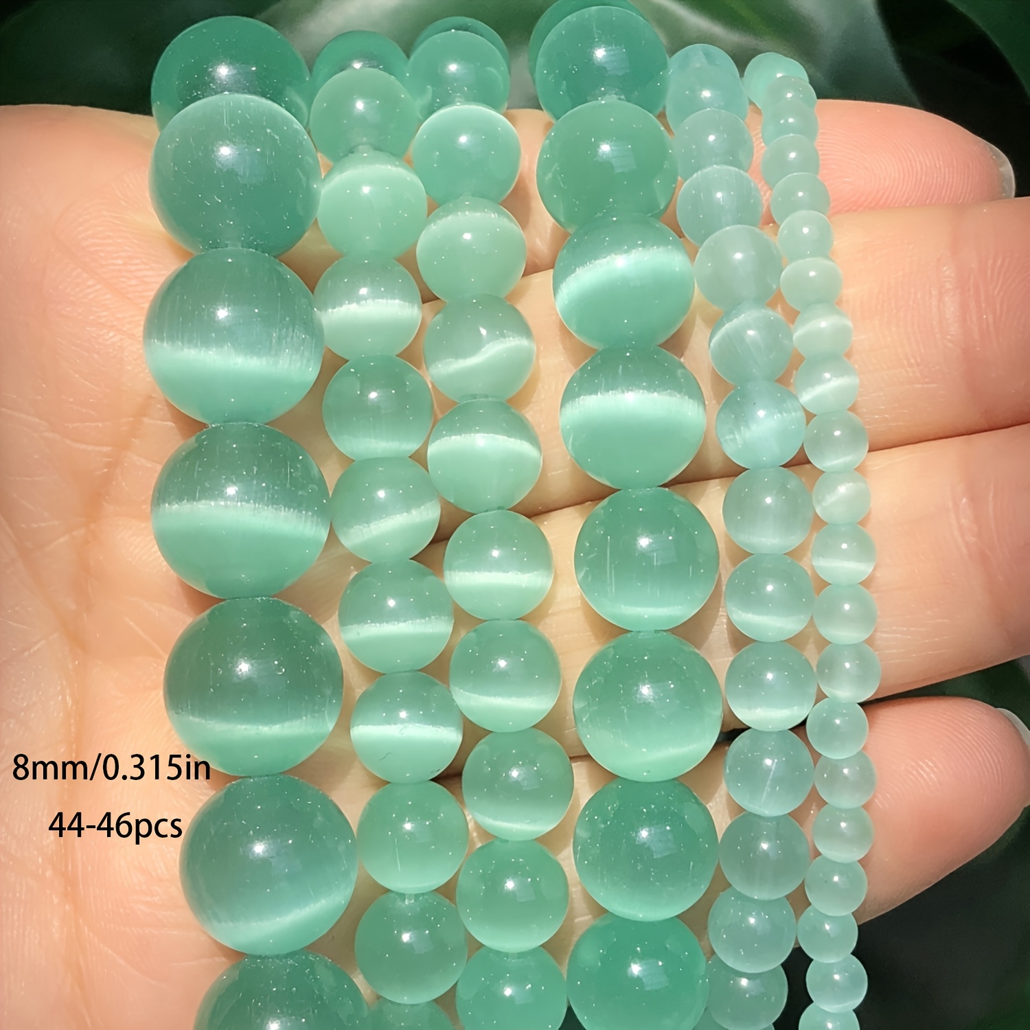 Image of 35-37/44-46/60-62/88-90pcs Cat Eye Stone Round Loose Beads High-quality Jewelry Making Supplies Craft Beads 4/ 6/ 8/ 10mm