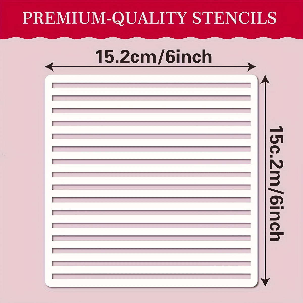 E-shop 4er-Set Streifen-Schablonen, 6x6 Zoll geometrische Streifen-Schablonen, vier verschiedene Stile von Streifen-Schablonen. Schablonen,