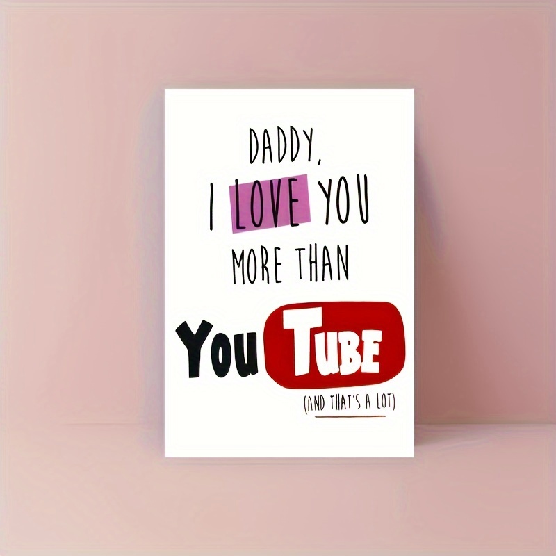 

Daddy I Love You Streaming Video - Unique Greeting Card For Dad With Envelope, Birthday, Father's Day, And Appreciation , Ideal For Any Recipient - Single Pack