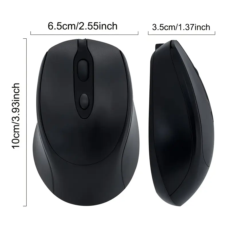 wireless mouse rechargeable computer game office mouse ergonomic mouse portable multi suitable for pc notebook computer windows details 2