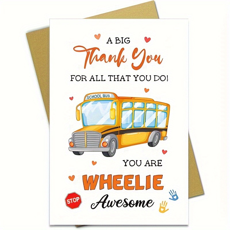 

1pc Appreciation Card With Envelope - -of-year Gift For Bus Drivers, Great Retirement Card