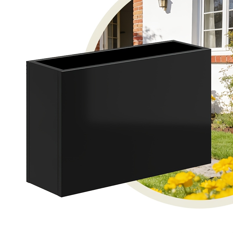 TEMU 30-inch By 24-inch By 12-inch Metal Planting Box, Outdoor Metal Garden Planter, Modular Design With Sections, Suitable For All Weather , With