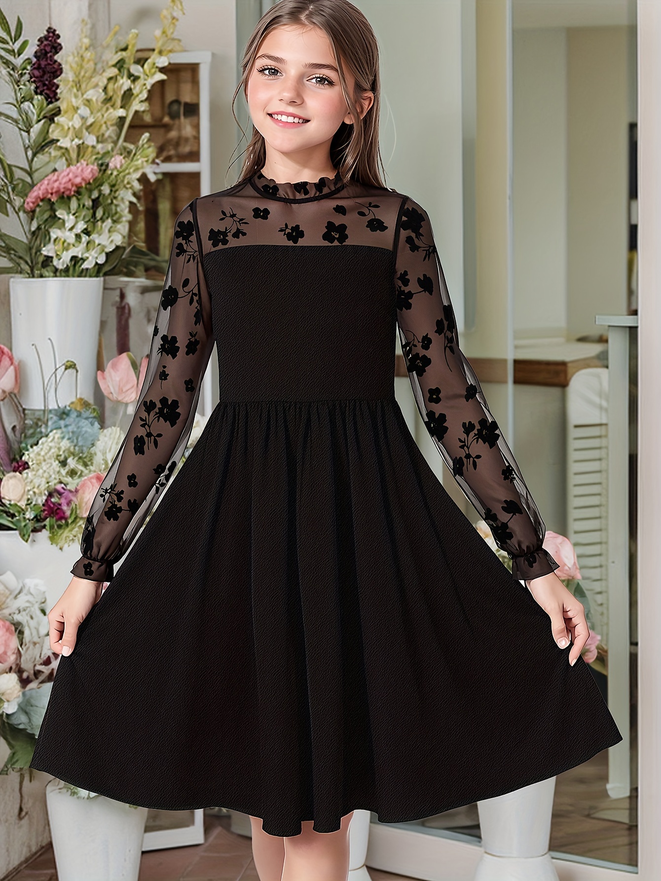 yellow midi formal dress Girls Semi Formal Dress for Pageants and Dance Events main image 1