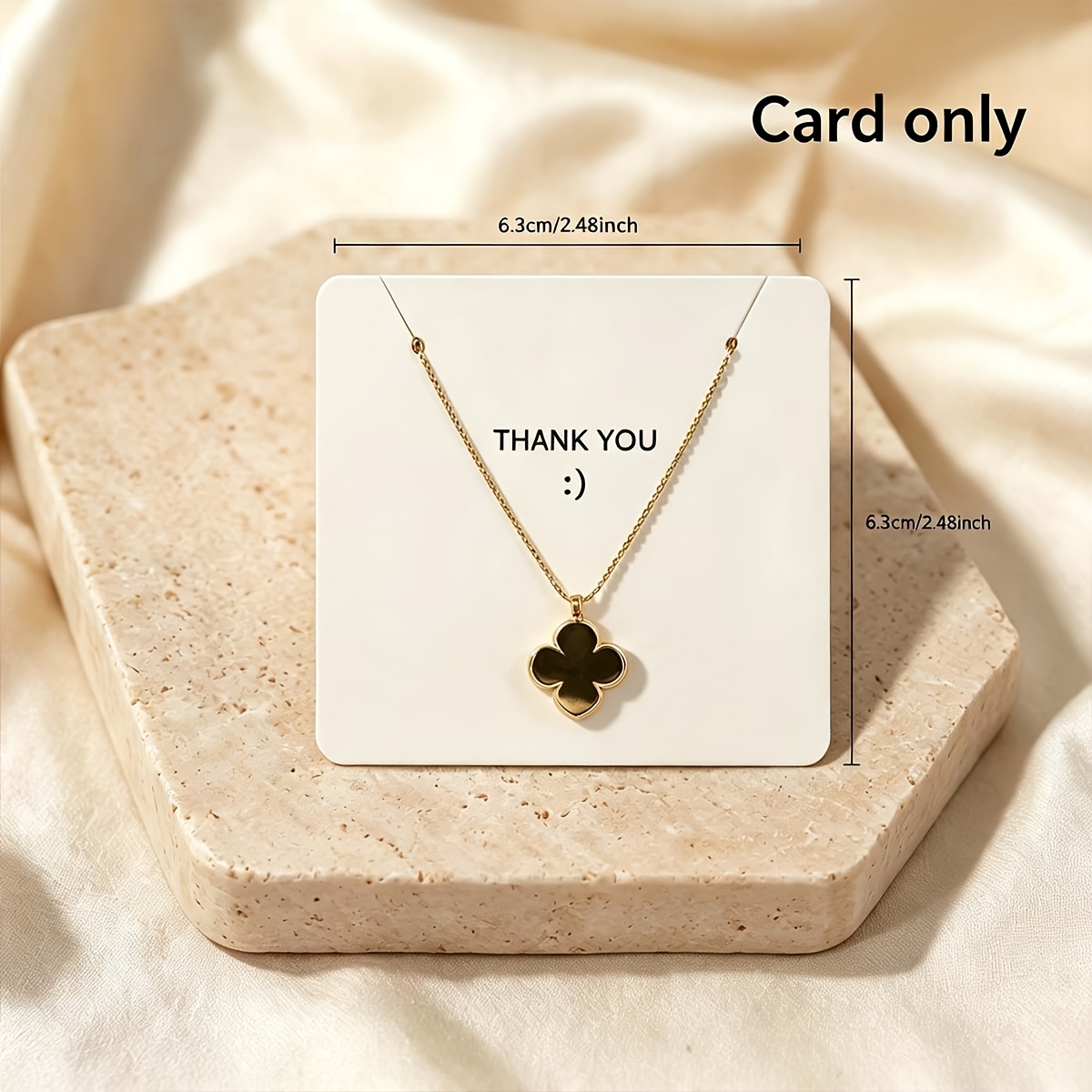TEMU Custom Logo Jewelry Display Cards & Hang Tags - Personalized Square Branding Suitable For Handmade Boutiques, Custom Text/logo/pictures, Paper