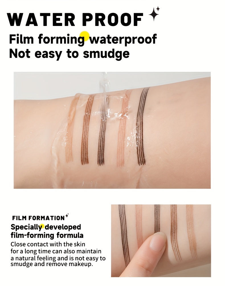 3pcs Four-pronged Eyebrow Pencil for Beginners Can Easily Get on It Super Fine Waterproof Eyebrow Pencil Four-pronged Head Design Accurately Defined Natural Brow Waterproof Sweatproof Non-smudging Long-term Makeup Creation All-Day Wear Easy to Use Design Anytime Anywhere Makeup Replacement Can Be Made in Anywhere Super Value