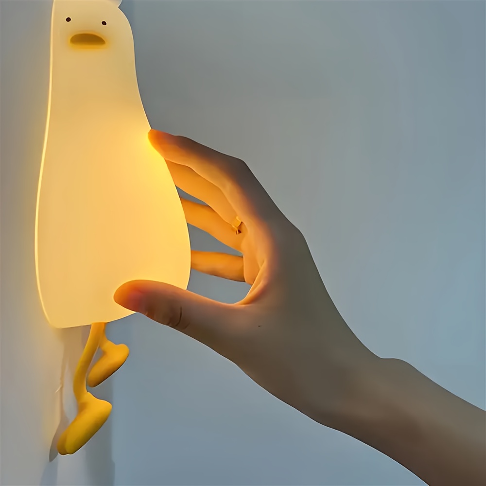 lie flat duck nightlight bedroom charging childrens sleep with sleep gift feeding bedside lamp creative siliconthe rubber patting light Product details 4