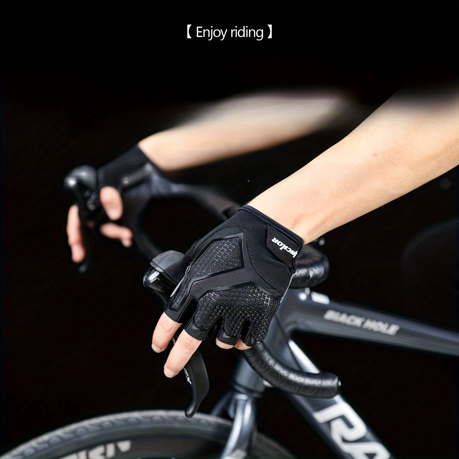 Guanti Ciclismo Mezzo Dito Azure XL - Blu/Grigio - Antiscivolo E Traspiranti Per BMX, MTB - Foto 2