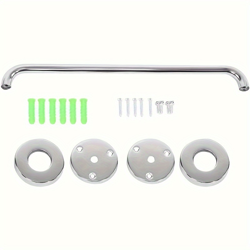 

Stainless Steel Safety Grab Bar Rails 600mm - Heavy Duty Chrome Finish Towel Rack Handrail, Wall Mounted Anti-slip Support For Bathroom, Polished Finish, Standard User Friendly