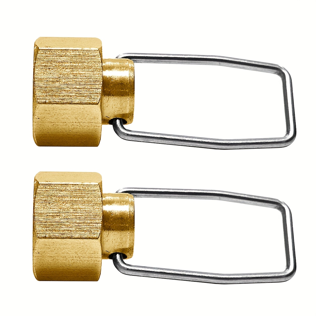 TEMU 2pcs Brass Dust Prevention Gas Tanks Cap, Sealed Caps, For Camping Gas Fuel Canister With En417 Valve, For Camping Isobutane Canister