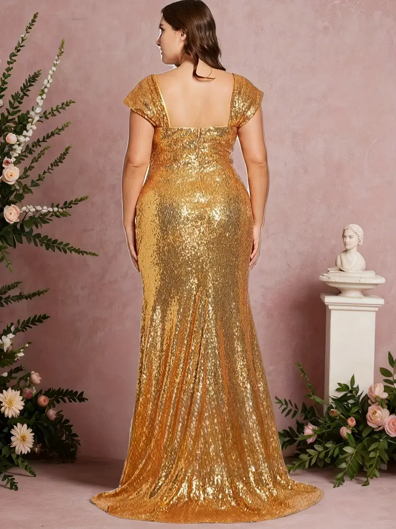 plus size elegant plus size sequin wrap dress women - Temu Australia plus size elegant plus size sequin wrap dress women - Temu Australia