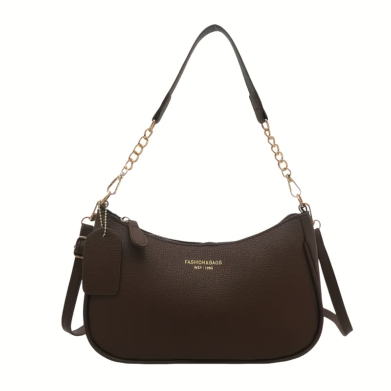 Image of Fashionable Solid Color Crossbody Bag For Women, 2025 New Style Single Shoulder Handbag, Textured Crossbody And Tote Bag