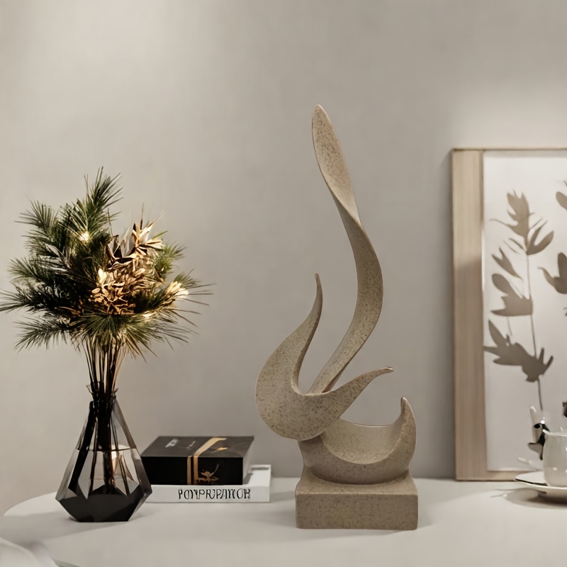 Contemporary And Minimalist Home Decor Crafted from Resin, Showcasing Abstract Geometric Designs, Ideal for Showcasing in Different Settings Like The Living Room'S TV Stand. It Can Also Serve As Decoration for Halloween And Christmas