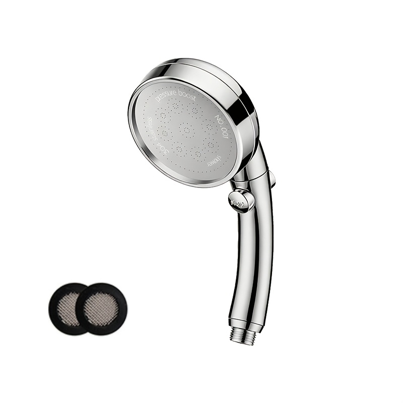 Image of 1pc Bathroom Powerful Booster Arc Showerhead, Handheld Showerhead For Shower System, Used As Overhead Shower, With Stop, Home Decor Art, Shower New Product, Soft Water Flow For Shower Use