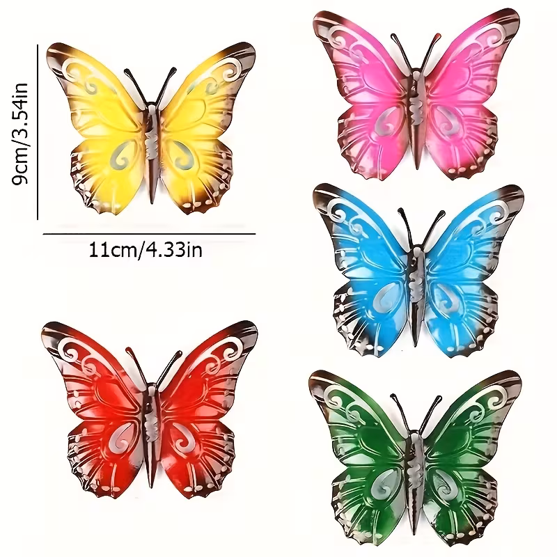 6 wall art colorful garden wall decor outdoor indoor metal craft ornament decoration details 2
