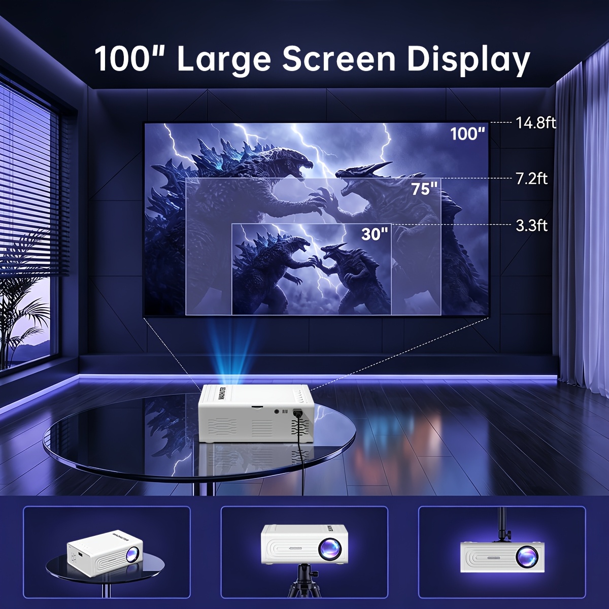 Portable Mini Projector for Home, Office, and School