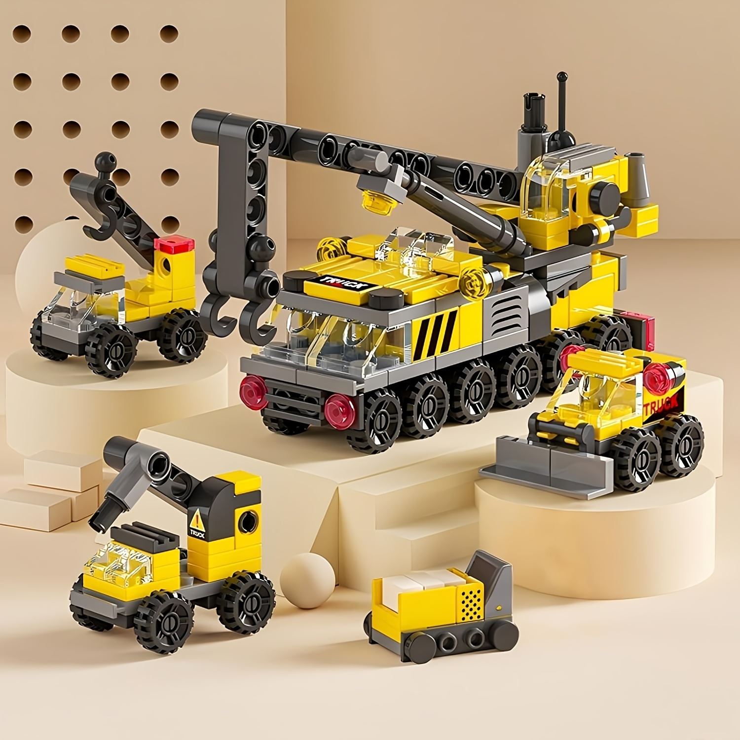 142pcs Mini Building Block Construction Set, 6-in-1 Educational Model