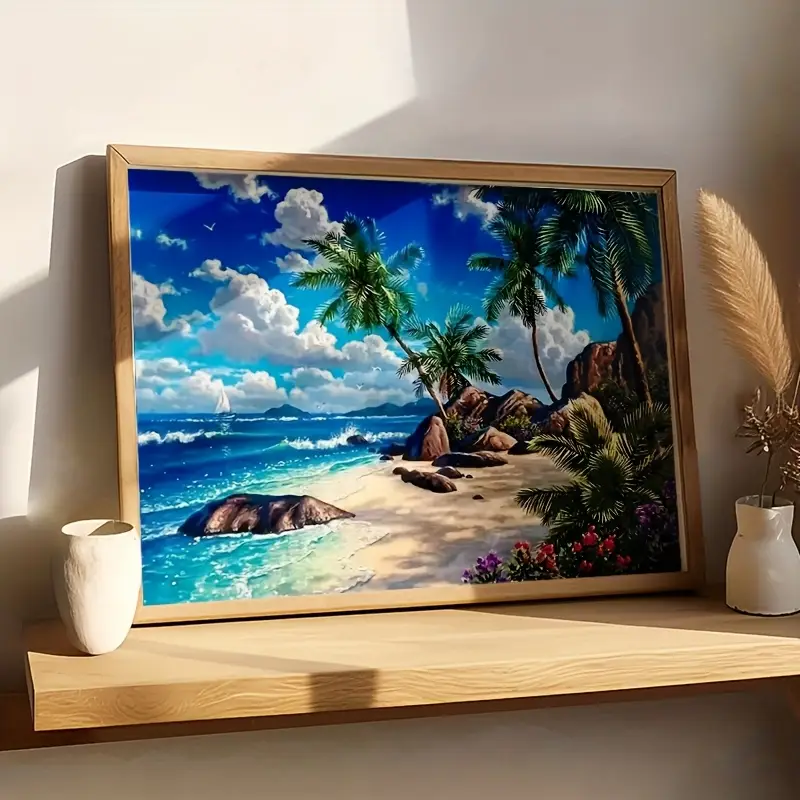 Kit Diamond Painting 5D Spiaggia 30x40 Cm | Pittura Con Diamanti Per Adulti E Bambini - Foto 11