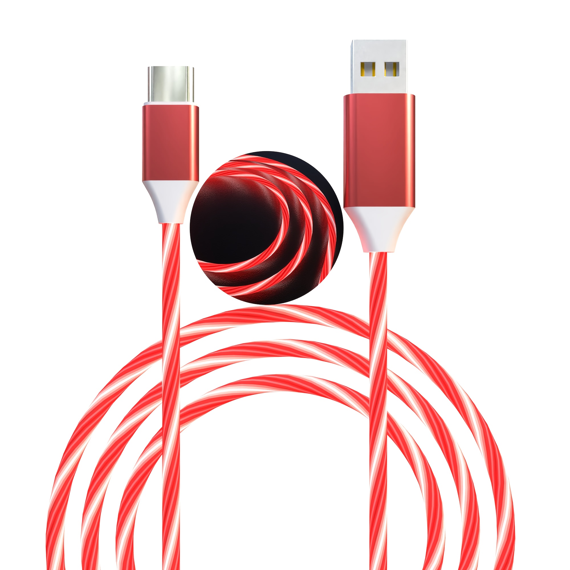 

Usb C To Usb Up Charging Cable, Usb C Led Charging Cable, Type , 3a Fast Charging Cable