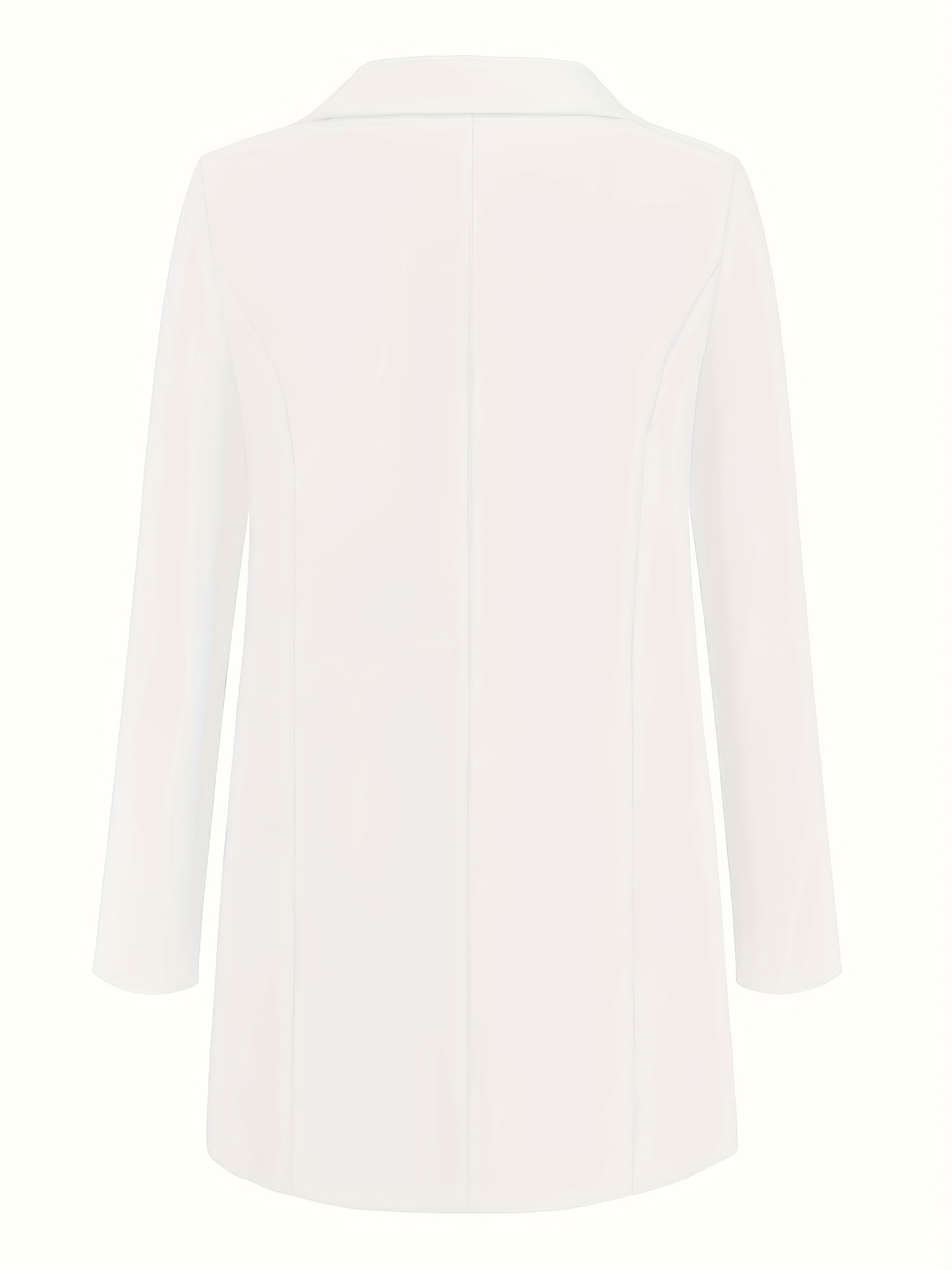 Solid Color Suit with Turned Up Collar and Slim Fit Open Cardigan for Women in Spring and Autumn
