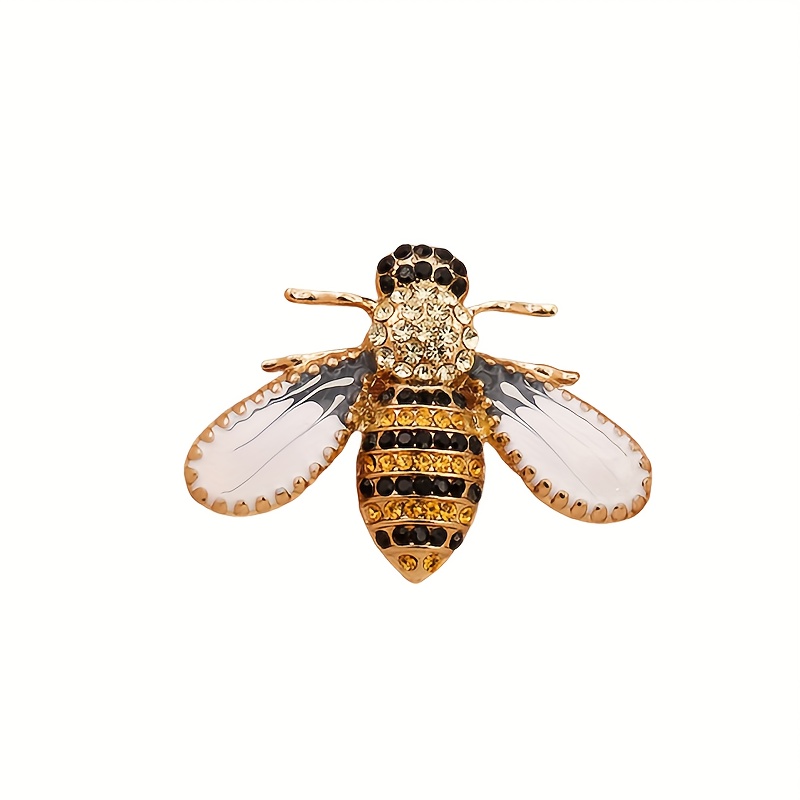 european and american   inlaid bee brooch insect alloy jewelry pin clothing accessory boutonniere wholesale in stock