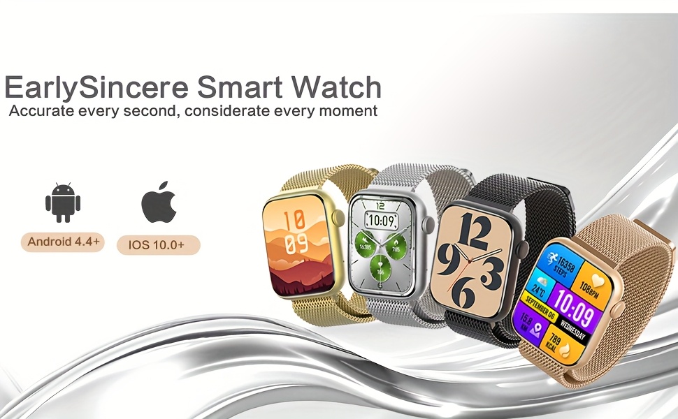 Unisex Smartwatch, 1.9-Inch AMOLED HD Touch Screen, DA GPT AI Fitness Tracker Watch, Supports Wireless Calls/Message Reminders, AI Dials, Smart Voice, Remote Camera, Sitting Reminder, Water Drinking Reminder, Music Control, Alarm Clock, Timer, Health Monitoring Tracker That Can Set Date And Time on The Watch, Suitable for Men And Women, Is The Best Gift for Family/Friends/Relatives, Birthday Gift, Holiday Gift, Christmas Gift