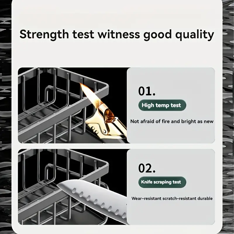 versatile kitchen bathroom organizer plastic sink caddy for soap sponges towels details 5