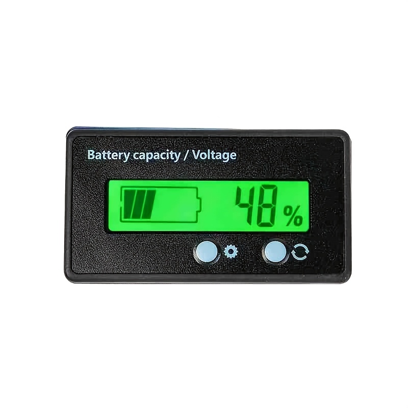 golf cart battery capacity indicator voltage meter with lcd display green backlight gauge digital voltmeter testers for lead acid batteries Product details 0