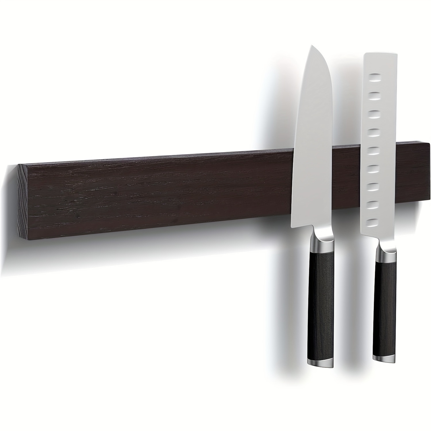 

12 Inch Magnetic Knife Holder For Wall, Powerful Acacia Wood Knife Magnetic Strip Powerful Magnetic Knife Rack For Kitchen