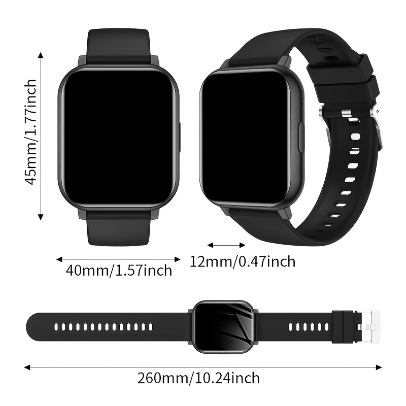 New Smart Watch Suitable for Both Men And Women | Valentine'S Day Gift - Wireless Calling/Texting/Multiple Sports Modes/Remote Camera Control/Fitness Tracker, Compatible with Iphone And Android, USB Charging, Silicone Strap, Smart Connectivity