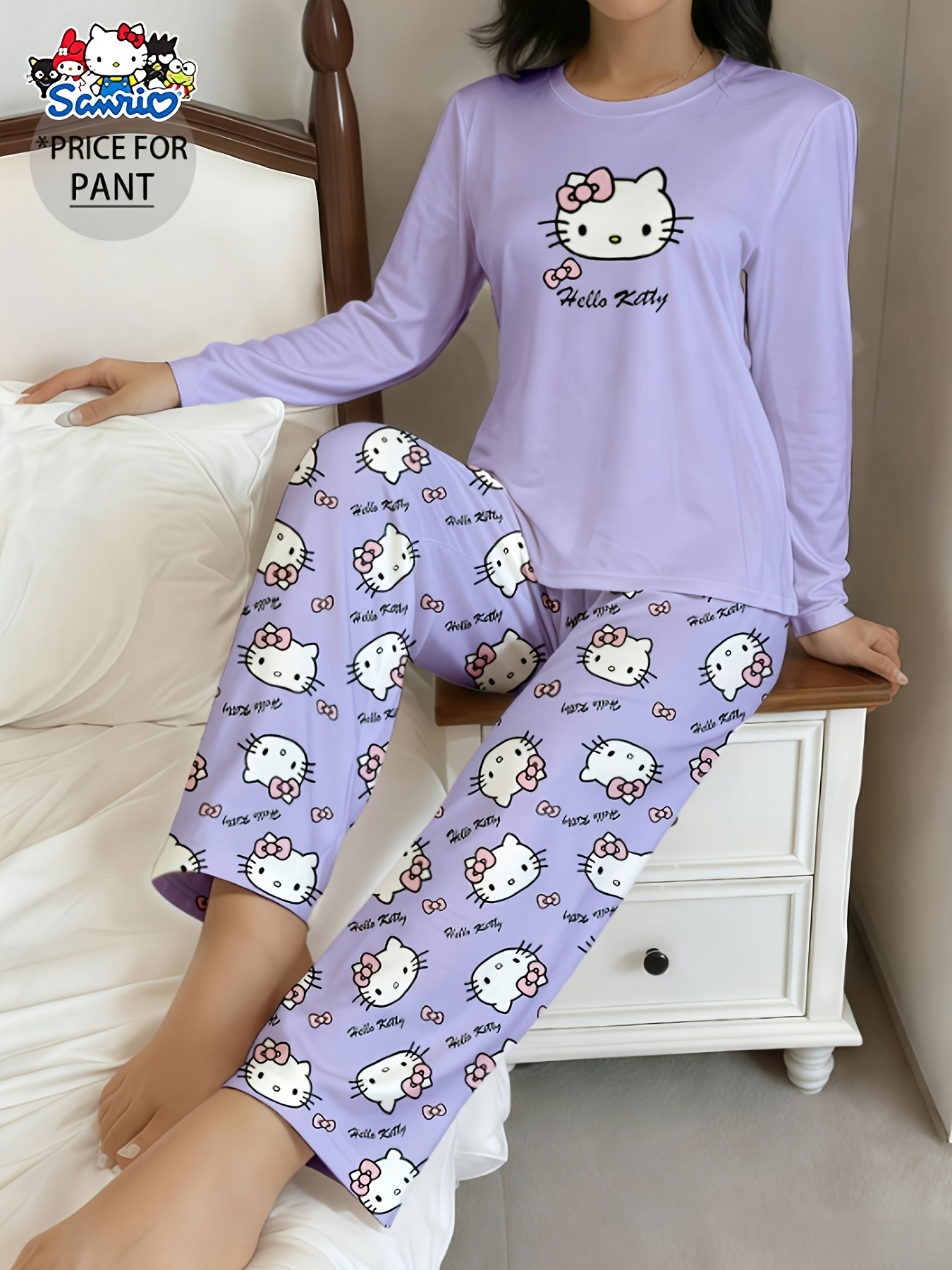   purple pants loose fit lightweight long design suitable for spring and summer   wearing   comfortable apparel fun printed pants comfortable pajama pants for daily casual wear new years party gift