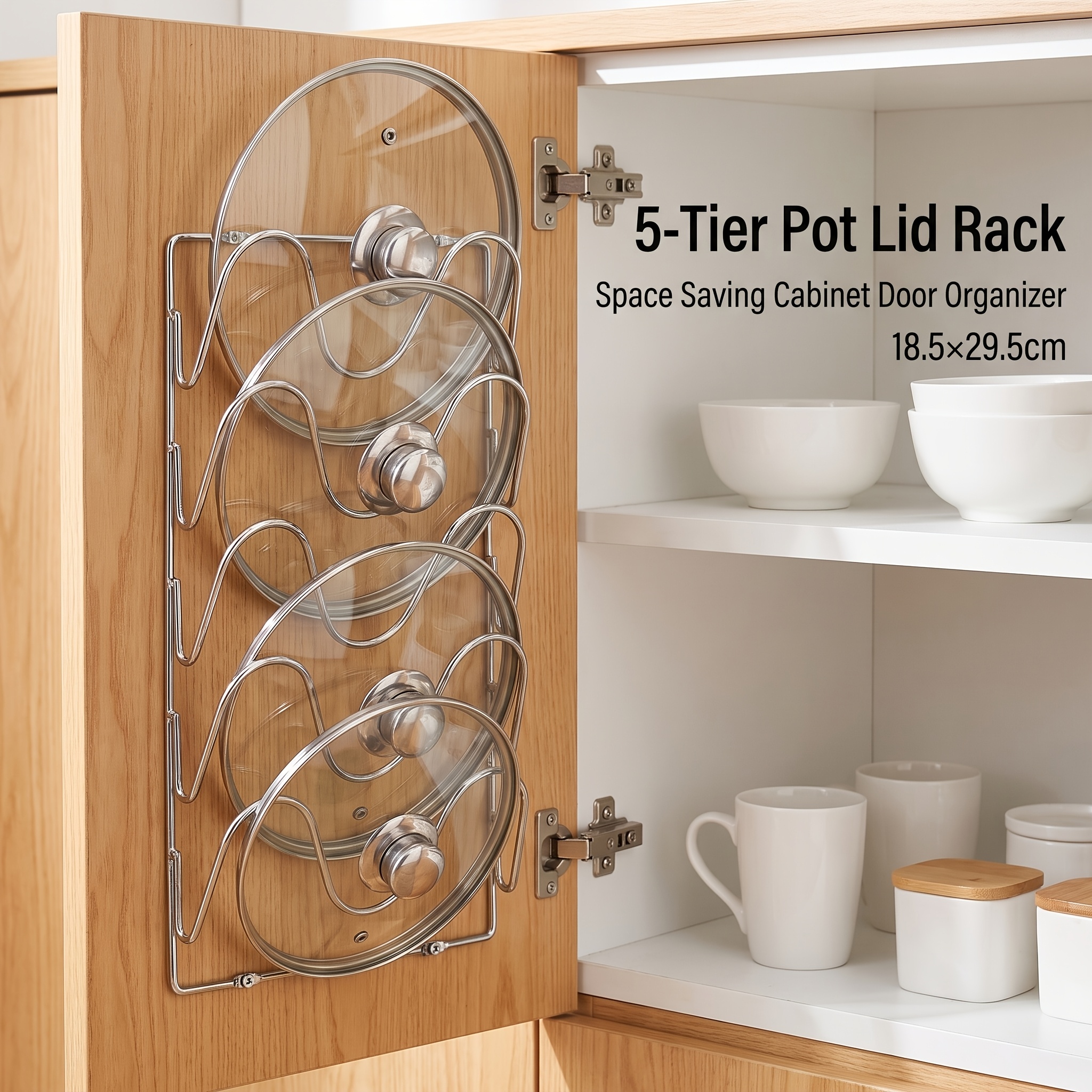 *. wandmontiertes Topfdeckelregal, mehrschichtiges Wand-Küchenregal, Schrankregal * für Topfdeckel, Kochgeschirr Schneidebretter, platzsparendes Küchenregal für den Heim- Restaurantgebrauch